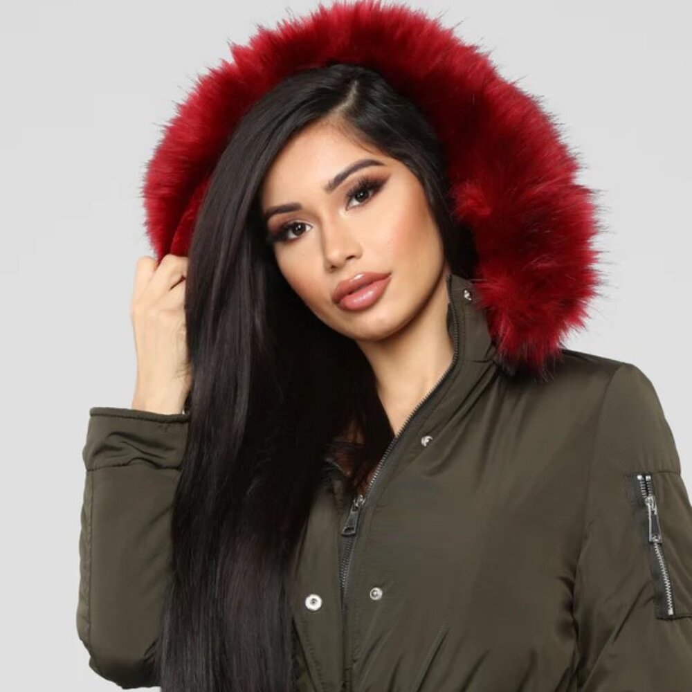 Utility Jacket - Olive/Burgundy